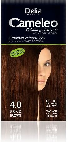 Krāsojošais matu šampūns Delia Cosmetics Camelio 40 ml, 4.0 Brown цена и информация | Šampūni | 220.lv