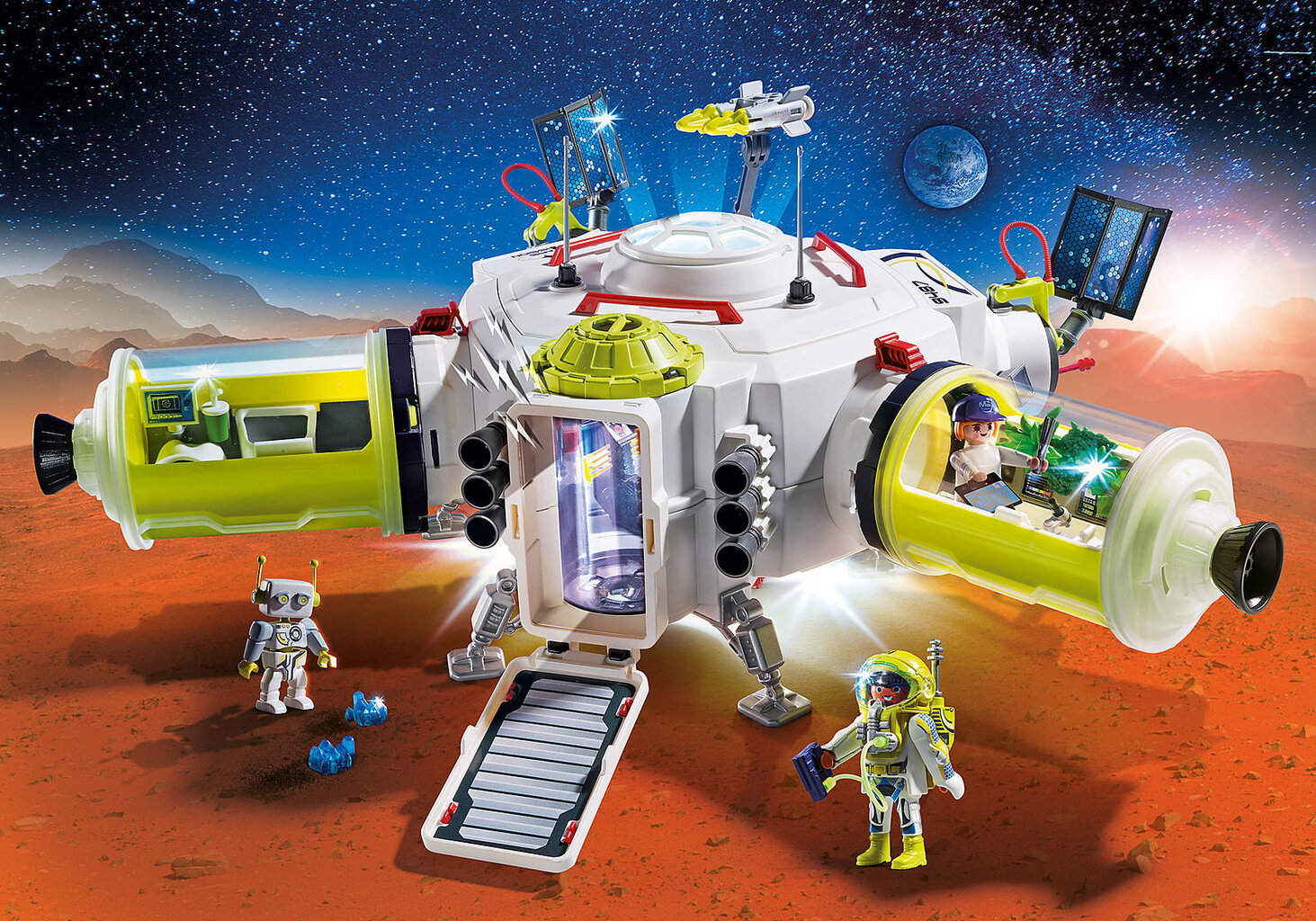 9487 PLAYMOBIL® Space, Marsa satelītsakaru stacija cena un informācija | Konstruktori | 220.lv