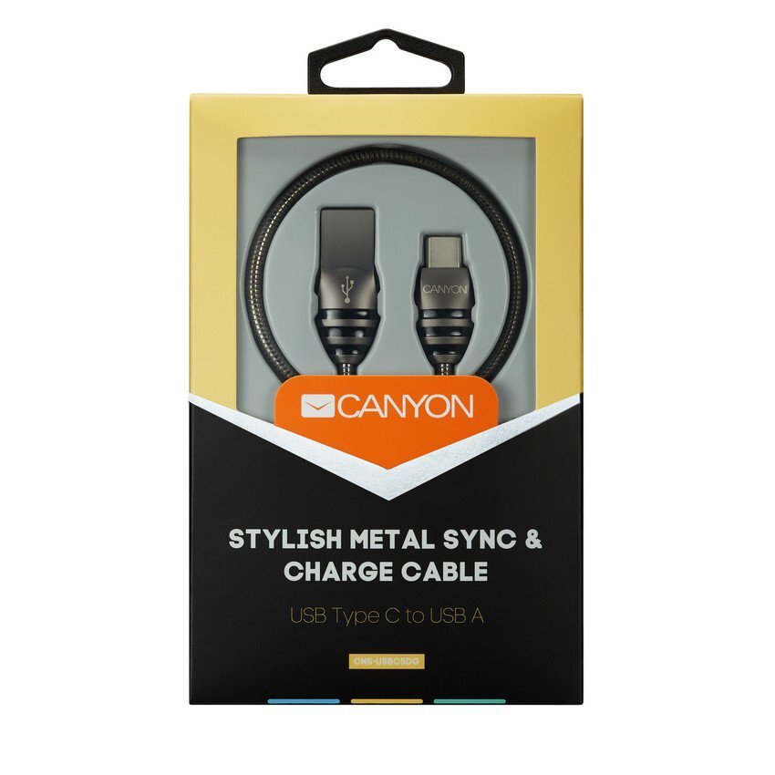 Canyon, USB-C/USB-A, 1 m cena un informācija | Kabeļi un vadi | 220.lv