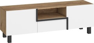 ТВ столик Meblocross Lars 09 2D1S, белый/светло-коричневый цена и информация | Тумбы под телевизор | 220.lv
