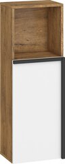 Подвесной шкафчик Meblocross Lars 11 1D, белый/коричневый цена и информация | Шкафчики в гостиную | 220.lv