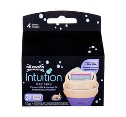 Skuvekļu asmeņi Wilkinson Sword Intuition Dry sievietēm 3 gab. cena un informācija | Skūšanās piederumi, kosmētika | 220.lv