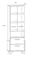 Skapis Meblocross Hey 17, balts / tumši pelēks цена и информация | Детские шкафы | 220.lv