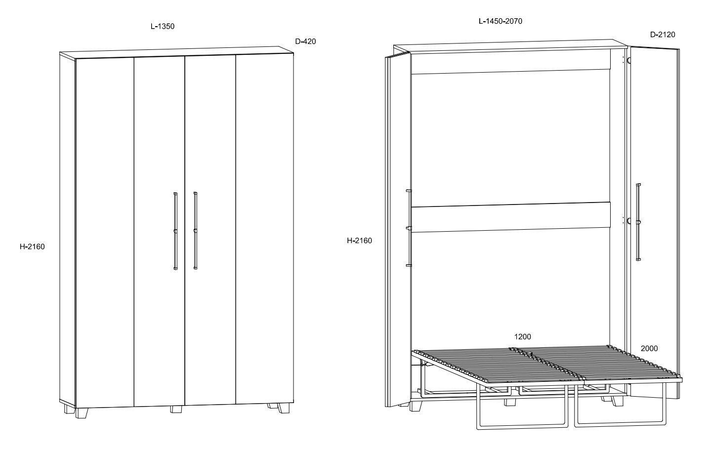 Sienas gulta Meblocross Teddy 120, 120x200 cm, brūna cena un informācija | Gultas | 220.lv