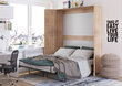 Sienas gulta Meblocross Teddy 160, 160x200 cm, gaiša ozolkoka krāsa цена и информация | Gultas | 220.lv