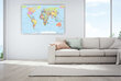 Korķa materiāla attēls - Pasaules karte. Detalizēta. [Korķa materiāla karte], 70x50 cm. cena un informācija | Gleznas | 220.lv