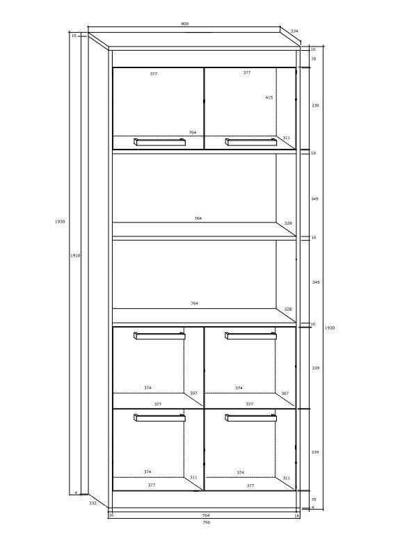 Plaukts Meblocross Maximus W6D, ozola/baltas krāsas цена и информация | Plaukti | 220.lv