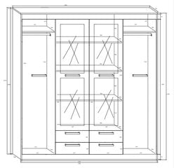 Шкаф Meblocross Maximus 4D4S, дубового/белого цвета цена и информация | Шкафы | 220.lv