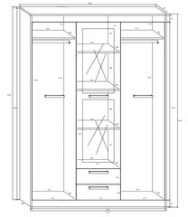 Шкаф Meblocross Maximus 3D2S, дубового/белого цвета цена и информация | Шкафы | 220.lv