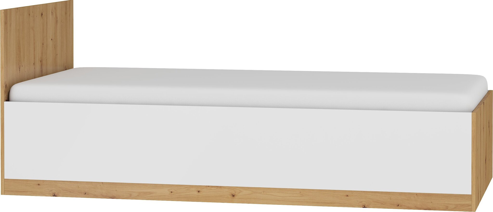 Gulta Meblocross Maximus 90, 90x200 cm, ozola/baltas krāsas цена и информация | Gultas | 220.lv