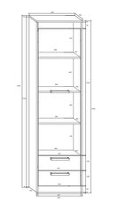 Skapis Meblocross Maximus 1D2S, ozola/baltas krāsas cena un informācija | Skapji | 220.lv