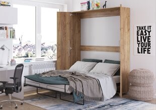 Откидная кровать Meblocross Teddy 160, 160x200 см, светло-коричневая цена и информация | Кровати | 220.lv