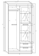 Шкаф Meblocross Maximus 2D2S, дуб/белый цвет цена и информация | Шкафы | 220.lv