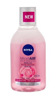 Micelārais ūdens Nivea MicellAir Rose Water 400ml cena un informācija | Sejas ādas kopšana | 220.lv