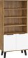 Plaukts Meblocross Sven 2D, tumšā ozolkoka/baltā krāsā цена и информация | Plaukti | 220.lv