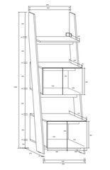 Полка Meblocross Rack 60 2D, темно-дубового/белого цвета цена и информация | Полки | 220.lv