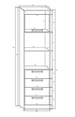 Plaukts Meblocross Maximus W1D4S, ozola/baltas krāsas цена и информация | Полки | 220.lv