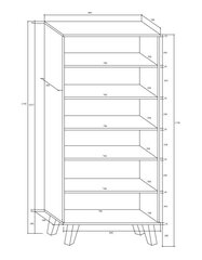 Полка Meblocross Sven, темно-дубового цвета цена и информация | Полки | 220.lv