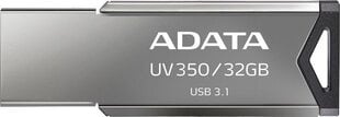 ADATA UV350 32 GB, USB 3.1, Silver cena un informācija | USB Atmiņas kartes | 220.lv