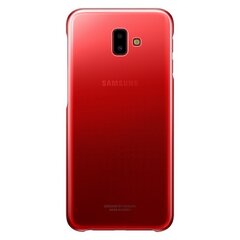Samsung J6 plus EF-AJ610CR Gradācijas caurspīdīgs vāciņš sarkans цена и информация | Чехлы для телефонов | 220.lv