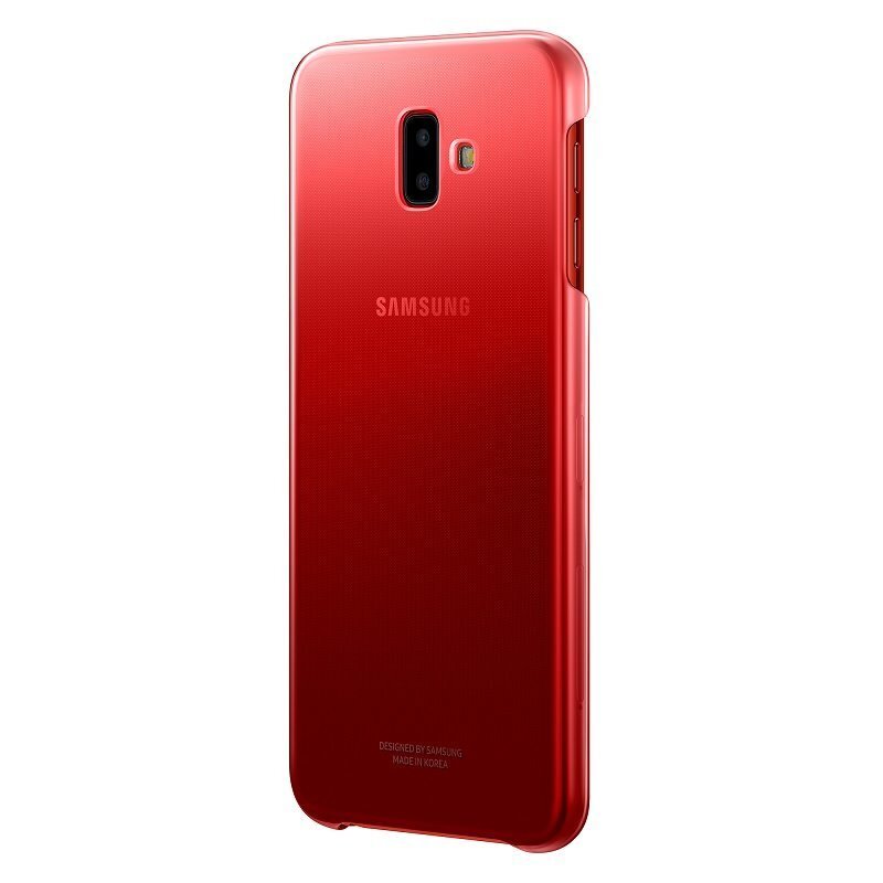 Samsung J6 plus EF-AJ610CR Gradācijas caurspīdīgs vāciņš sarkans cena un informācija | Telefonu vāciņi, maciņi | 220.lv