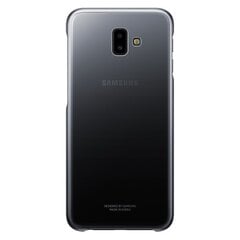 Samsung J6 Plus EF-AJ610CB Gradation caurspīdīgs vāciņš melns цена и информация | Чехлы для телефонов | 220.lv