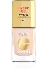 Gela nagu laka Delia Cosmetics Coral Hybrid Step1 11 ml, 20 Ivory цена и информация | Лаки для ногтей, укрепители | 220.lv