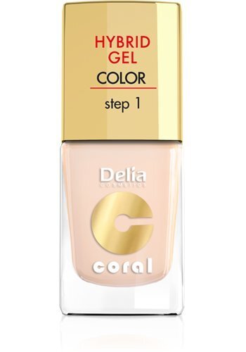 Gela nagu laka Delia Cosmetics Coral Hybrid Step1 11 ml, 20 Ivory цена и информация | Nagu lakas, stiprinātāji | 220.lv