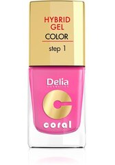 Gela nagu laka Delia Cosmetics Coral Hybrid Step1 11 ml, 22 Landron Room цена и информация | Лаки для ногтей, укрепители | 220.lv