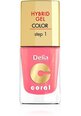 Gela nagu laka Delia Cosmetics Coral Hybrid Step1 11 ml, 16 Warm Medium White