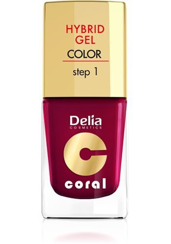 Gela nagu laka Delia Cosmetics Coral Hybrid Step1 11 ml, 12 Border cena un informācija | Nagu lakas, stiprinātāji | 220.lv