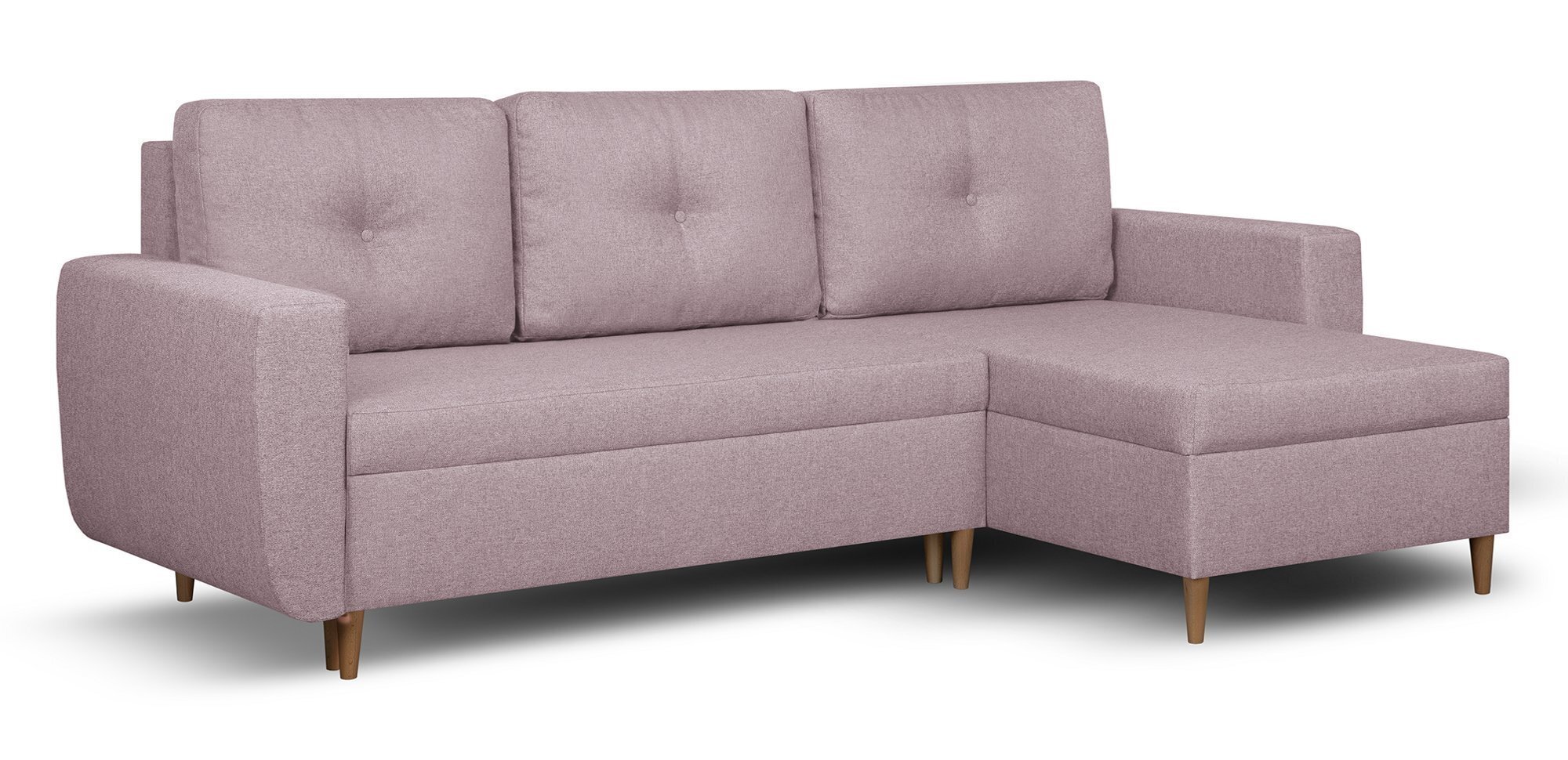 Universāls stūra dīvāns Bellezza Doro, gaiši rozā cena un informācija | Stūra dīvāni | 220.lv