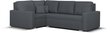 Universāls stūra dīvāns Bellezza Milo1, tumši pelēks cena un informācija | Stūra dīvāni | 220.lv