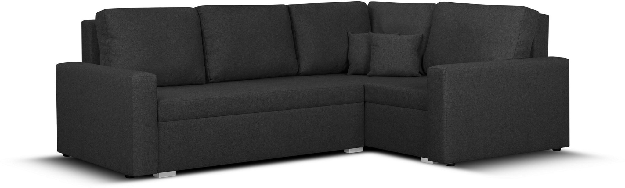 Stūra dīvāns Bellezza Milo1, melns cena un informācija | Stūra dīvāni | 220.lv