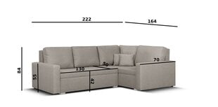 Stūra dīvāns Bellezza Milo1, gaiši rozā цена и информация | Угловые диваны | 220.lv
