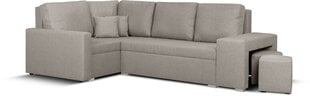 Stūra dīvāns ar pufu Bellezza Milo2, smilšu krāsas cena un informācija | Stūra dīvāni | 220.lv