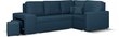 Mīksts stūra dīvāns ar pufiem Bellezza Milo2, tumši zils cena un informācija | Stūra dīvāni | 220.lv
