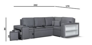 Mīksts stūra dīvāns ar pufiem Bellezza Milo3, dzeltens цена и информация | Угловые диваны | 220.lv