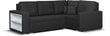 Mīksts stūra dīvāns Bellezza Milo4, melns cena un informācija | Stūra dīvāni | 220.lv