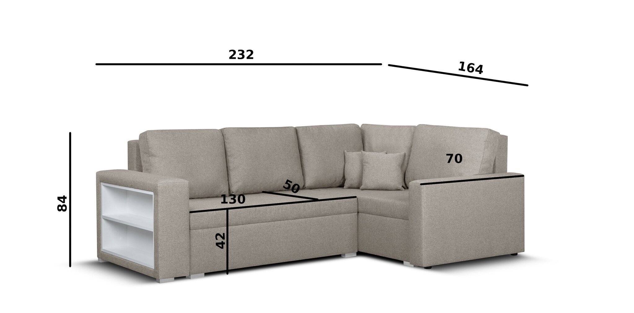 Mīksts stūra dīvāns Bellezza Milo4, pelēks cena un informācija | Stūra dīvāni | 220.lv