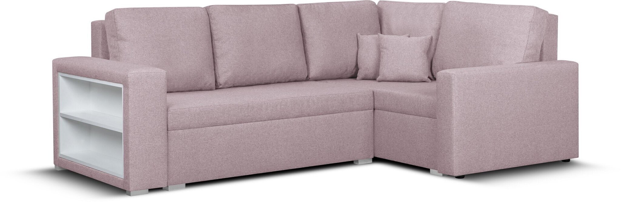 Mīksts stūra dīvāns Bellezza Milo4, gaiši rozā цена и информация | Stūra dīvāni | 220.lv