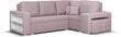Mīkstais stūra dīvāns ar pufiem Bellezza Milo5, gaiši rozā cena un informācija | Stūra dīvāni | 220.lv