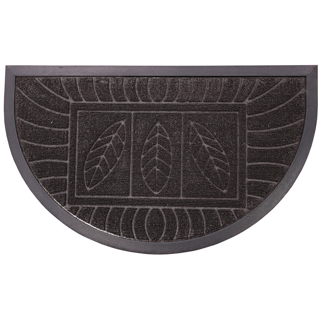 Durvju paklājs Feuilles melns, 45x75 cm цена и информация | Kājslauķi | 220.lv