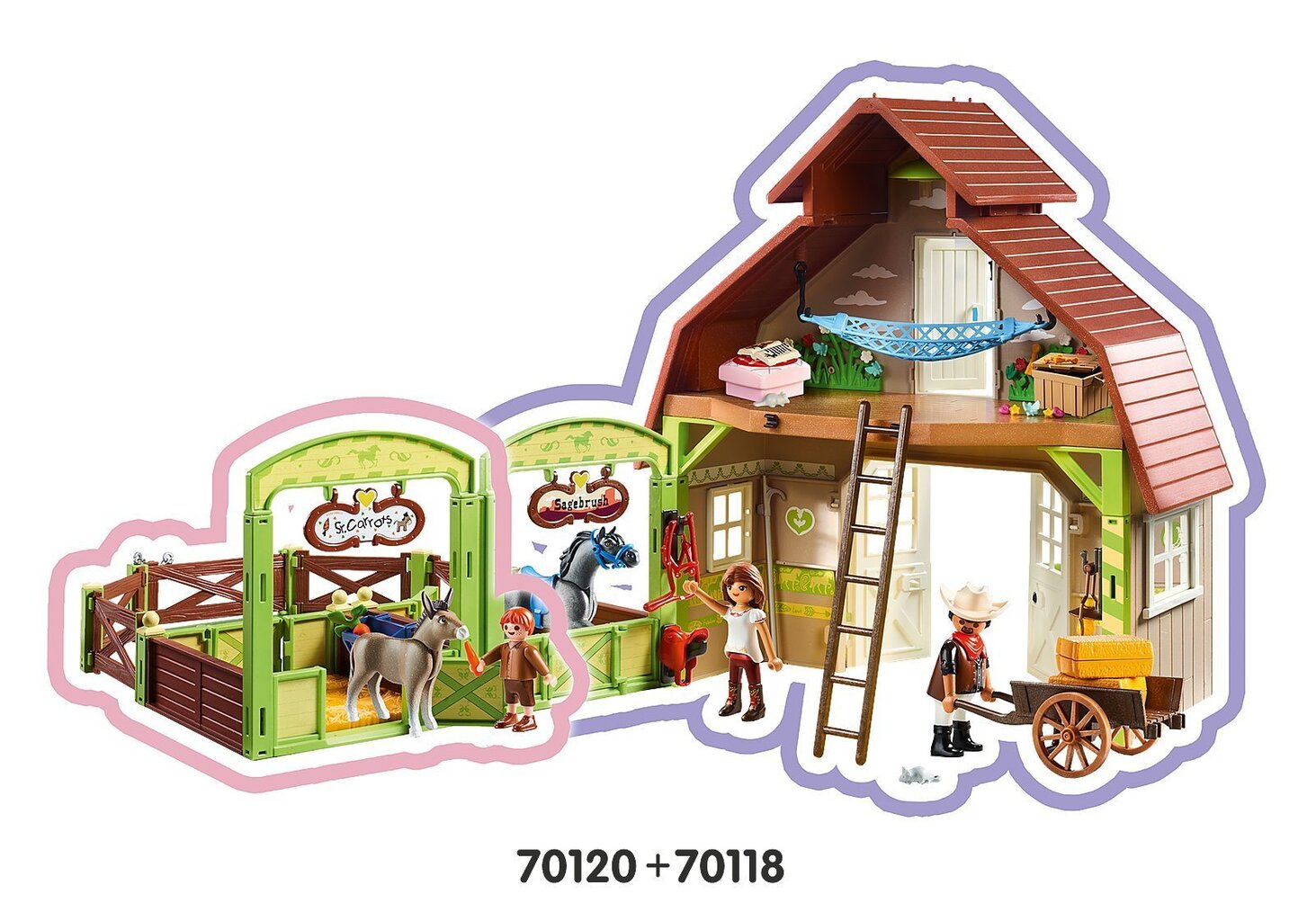 70120 PLAYMOBIL® DreamWork Spirit, Snips un ēzelīša kungs Morka cena un informācija | Konstruktori | 220.lv