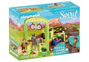 70120 PLAYMOBIL® DreamWork Spirit, Снип и мистер ослик Морковь цена и информация | Kонструкторы | 220.lv