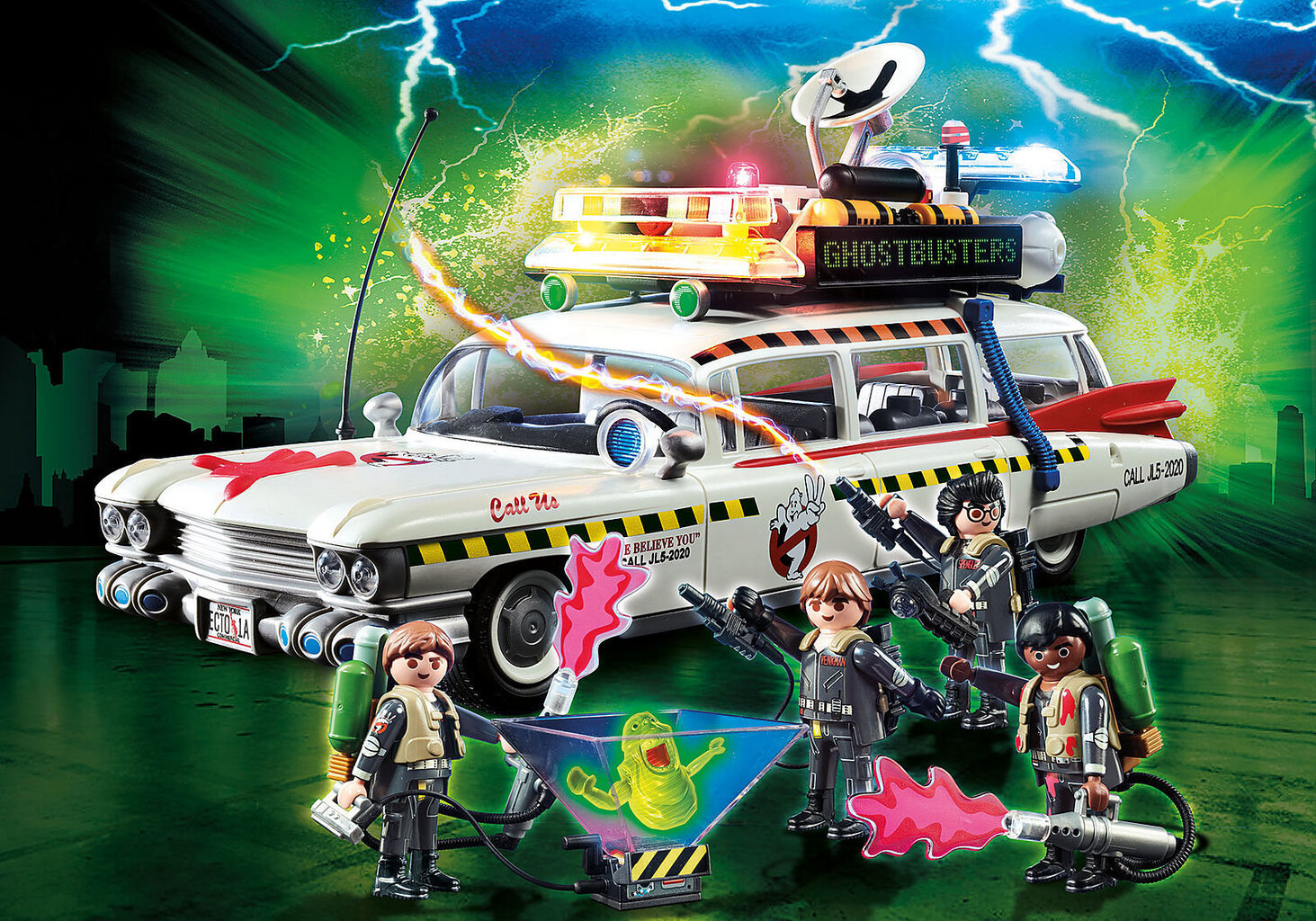 70170 PLAYMOBIL® Ghostbusters™ Ecto-1A spoku ķeršanas mašīna cena un informācija | Konstruktori | 220.lv