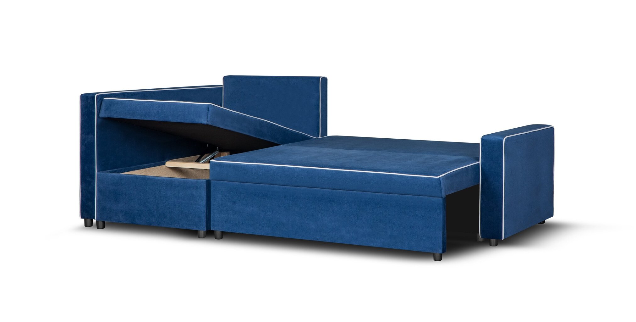 Mīksts stūra dīvāns Bellezza Midi, zils cena un informācija | Stūra dīvāni | 220.lv