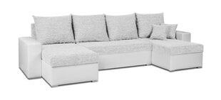Universāls mīkstais stūra dīvāns Bellezza Lion, balts/gaiši pelēks cena un informācija | Stūra dīvāni | 220.lv