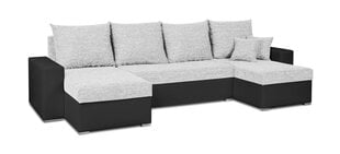Universāls mīkstais stūra dīvāns Bellezza Lion, melns/gaiši pelēks cena un informācija | Stūra dīvāni | 220.lv