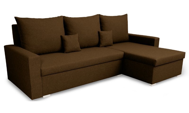 Universāls mīkstais stūra dīvāns Bellezza Mondo, tumši brūns цена и информация | Stūra dīvāni | 220.lv